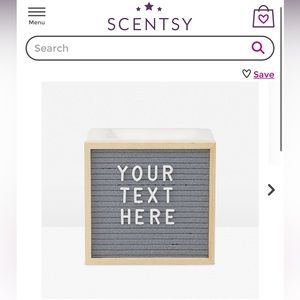 Scentsy letter board warmer
